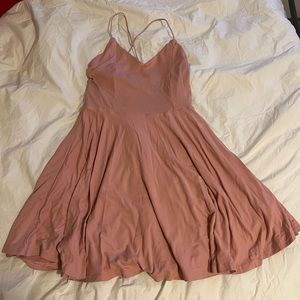 streetwear society pink cross strap dress